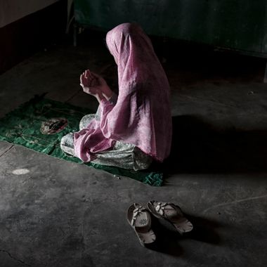 A girl offering prayer