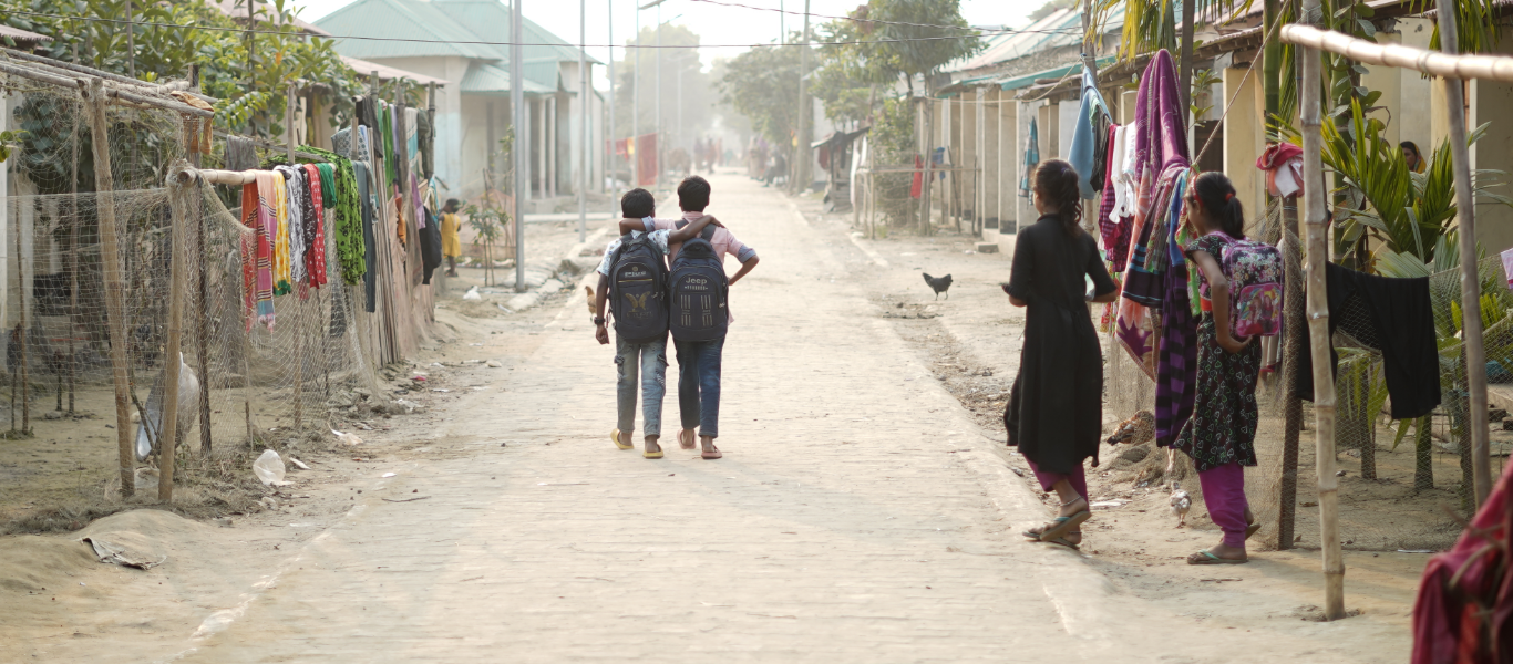 Two Friends Going to School